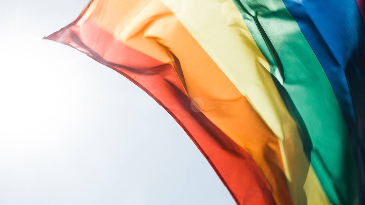 A rainbow flag