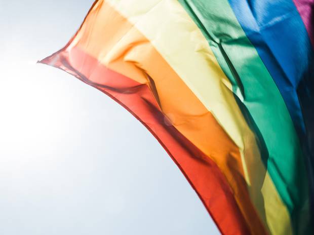 A rainbow flag
