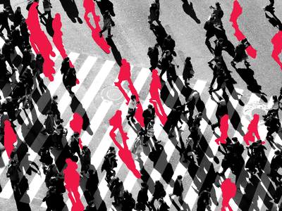 People crossing the road